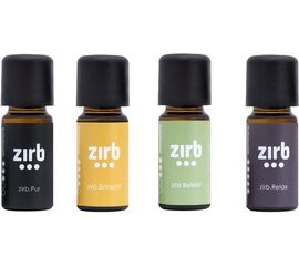 Zirb.Duftset 10ml Tropfen bestehend aus 1 x zirb.Klassik (Pur) 1 x zirb.Relaxt    1 x zirb.Belebt  1 x zirb.Erfrischt
