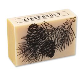 Schafmilchseife eckig 150g "Zirbenduft", Zirbe