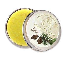 Festes Haarshampoo mit Schafmilch 58g in Dose, Zirbe