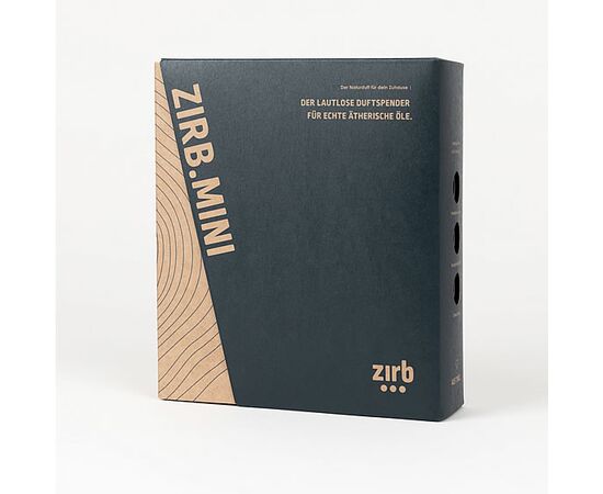 Edele Verpackung, Zirb Mini, zirbmini, arvemini, kleiner Wohnraumlüfter, Wohnraumlüfter, Duft für Nahbereich
