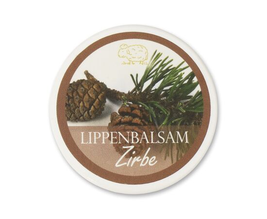 Lippenbalsam 10ml, Zirbe, Sheabutter, Lanolin, Bienenwachs, Zirbenöl