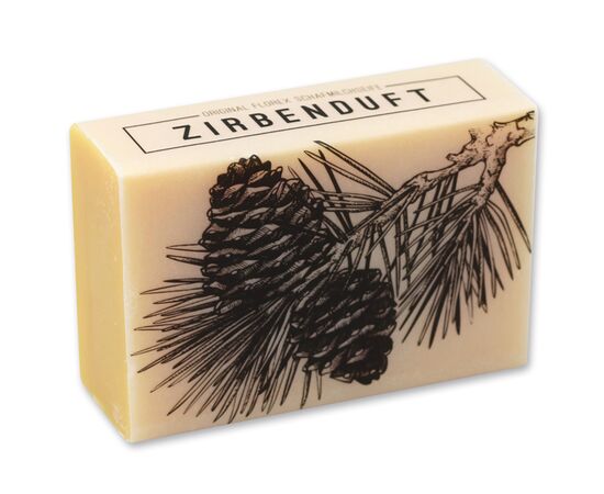 Schafmilchseife eckig 150g "Zirbenduft", Zirbe